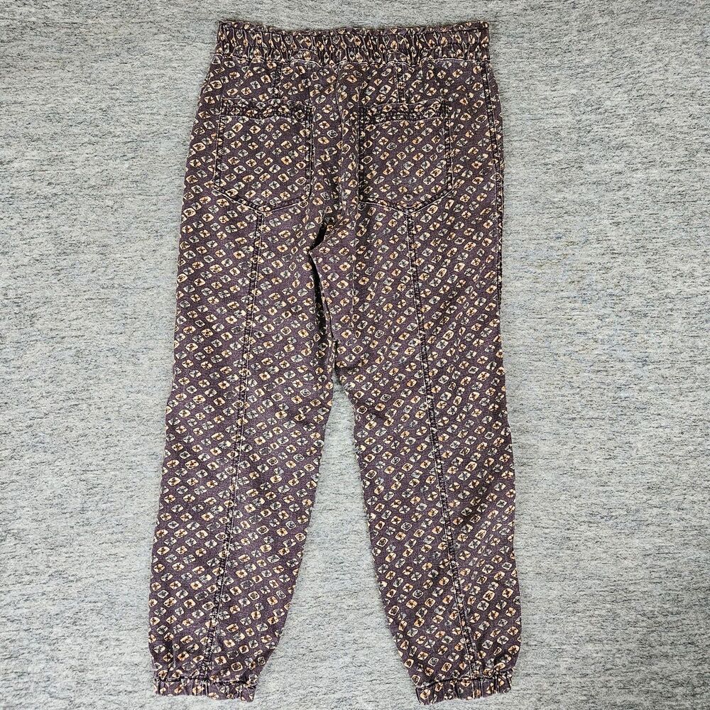 Anthropologie Pants Women's Medium Rhys Purple Geometric Joggers Paperbag Boho